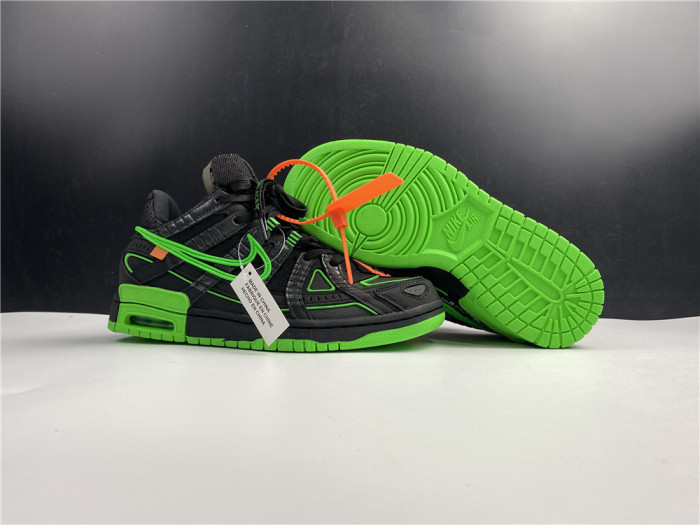 OFF WHITE NIKE AIR RUBBER DUNK “GREEN STRIKE" CU6015-001